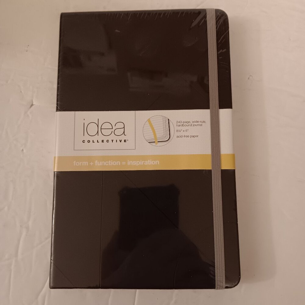 Tops Idea Collective Black 240 Page Wide Rule Hardbound Journal 8.25" X 5"